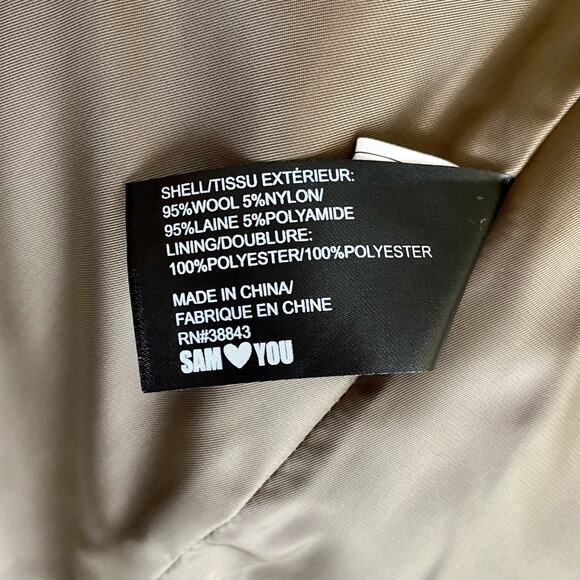 Sam Edelman Women's Wool Blend Coat in Melange Brown, Size 6 - Picture 13 of 16